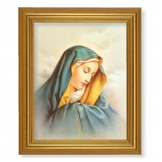 10" x 12" Gold Leaf Finish Beveled Frame with 8" x 10" Our Lady of Sorrows Textured Art