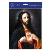 3pk - 8" x 10"  Sacred Heart of Jesus Print  (sold in inc. of 3)