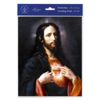 3pk - 8" x 10"  Sacred Heart of Jesus Print  (sold in inc. of 3)