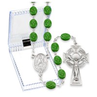Saint Patrick Rosary in a Plastic Hinged Box 25 3/4"