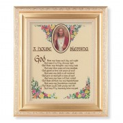 10 1/4" x 12 1/4" Satin Gold Frame with an 8" x 10" A House Blessing Print
