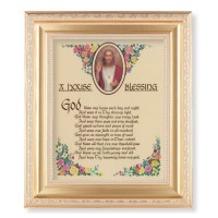 10 1/4" x 12 1/4" Satin Gold Frame with an 8" x 10" A House Blessing Print