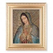 10 1/4" x 12 1/4" Satin Gold Frame with an 8" x 10" Gold Our Lady of Perpetual Help Print
