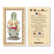 Marriage Prayer Laminated Holy Card. Inc. of 25