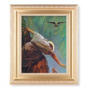 10 1/4" x 12 1/4" Satin Gold Frame with an 8" x 10" The Lost Sheep Print