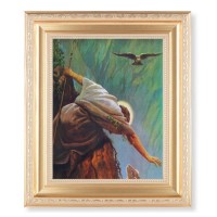 10 1/4" x 12 1/4" Satin Gold Frame with an 8" x 10" The Lost Sheep Print