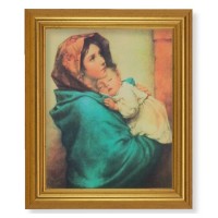 10" x 12" Gold Leaf Finish Beveled Frame with 8" x 10" Madonna of the Streets Textured Art