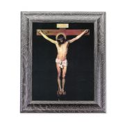 10 1/2" x 12 1/2" Grey Oak Finish Frame with an 8" x 10" The Crucifixion Print