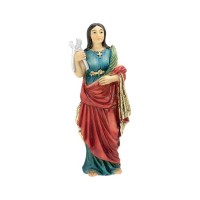 4" Cold Cast Resin Hand Painted Statue of Saint Agatha in a Deluxe Window Box