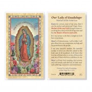25pk - Our Lady Of Guadalupe - Mother  Gold Stamped Laminated Holy Card  Pk 25