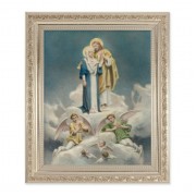10" x 12" Ornate Silver Frame with a Chambers: Jesus and Mary Print