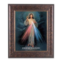 11 1/4" x 13 1/4" Art Deco Frame with an 8" x 10" Divine Mercy (Spanish) Print