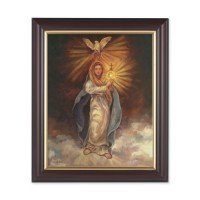 10" x 12" Walnut Frame with Gold Inside Lip and a 8" x 10" Mary with Monstrance Print 10" x 12" Walnut Frame with Gold Inside Lip and a 8" x 10" Mary with Monstrance Print