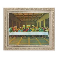 10" x 12" Ornate Silver Frame with a The Last Supper Print