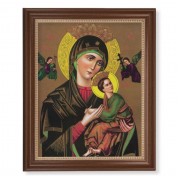 13 1/2" x 16 9/16" Walnut Finished Frame with 11" x 14" Our Lady of Perpetual Help Textured Art