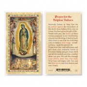 25pk - Prayer For The Helpless Unborn Gold Stamped Laminated Holy Card  Pk 25