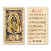 25pk - Prayer For The Helpless Unborn Gold Stamped Laminated Holy Card  Pk 25