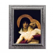 10 1/2" x 12 1/2" Grey Oak Finish Frame with an 8" x 10" The Pieta Print 10 1/2" x 12 1/2" Grey Oak Finish Frame with an 8" x 10" The Pieta Print