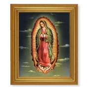 10" x 12" Gold Leaf Finish Beveled Frame with 8" x 10" Our Lady of Guadalupe Textured Art
