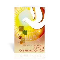 10pk - Holy Spirit Confirmation Greeting Card with a Sun Background  Sold in inc of 10
