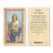 St. Agnes Laminated Holy Card. Inc. of 25