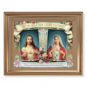 13 1/2" x 16 9/16" Gold Leaf Antique Finished Frame with 11" x 14" House Blessing Textured Art