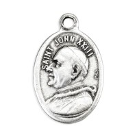 25pk - 1" Oval Oxidized Saint John XXIII Medal  sold in inc of 25