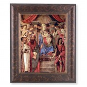 11 1/4" x 13 1/4" Art Deco Frame with an 8" x 10" Madonna Throne of Angels and Saints Print