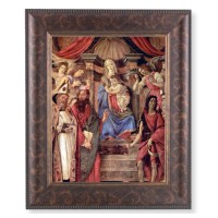 11 1/4" x 13 1/4" Art Deco Frame with an 8" x 10" Madonna Throne of Angels and Saints Print