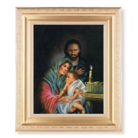 10 1/4" x 12 1/4" Satin Gold Frame with an 8" x 10" Holy Family Print