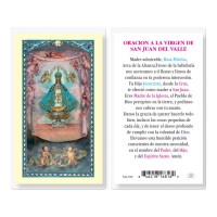 25pk - Virgin San Juan Card Spanish Laminated Holy Card Pk 25