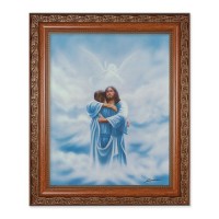 10" x 12" Ornate Wood Frame with an 8" x 10" Welcome Home-Reunion Print