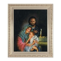 10" x 12" Ornate Silver Frame with a Holy Family Print