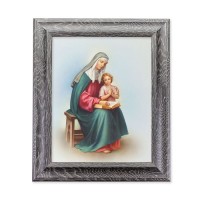 10 1/2" x 12 1/2" Grey Oak Finish Frame with an 8" x 10" Saint Anne Print