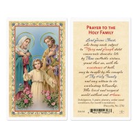 25pk - Holy Family  Gold Stamped Laminated Holy Card  Pk 25