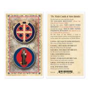 The Medal Crucifix of Saint Benedict Laminated Holy Card. Inc. of 25