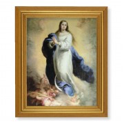 10" x 12" Gold Leaf Finish Beveled Frame with 8" x 10" Immaculate Conception Textured Art