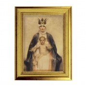 6 3/4" X 8 3/4" Gold Leaf Finish Frame with 5" X 7" Heavenly Queen Textured Art