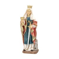 4" Cold Cast Resin Hand Painted Statue of Saint Barbara in a Deluxe Window Box 4" Cold Cast Resin Hand Painted Statue of Saint Barbara in a Deluxe Window Box