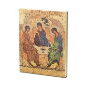 7 1/2" x 10" Holy Trinity Gold Embossed Wood Plaque