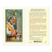 25pk - Saint Pio Efficacious Laminated Holy Card  Pk 25