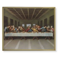 11" x 14" Gold Plaque Frame with a Da Vinci: Last Supper Print