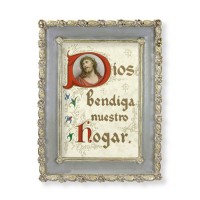 5 1/2" x 7 1/2" Rosebud Frame with House Blessing Print in Spanish