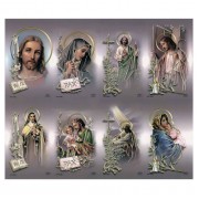 Assorted Subjects Silver Stamped 8-Up Micro-Perf