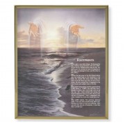 8" x 10" Gold Plaque Frame with a Footprints Print