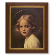 10 1/2" x 12 1/2" Walnut Finish Beveled Frame with 8" x 10" Mary Most Holy Textured Art