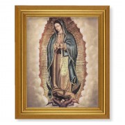 10" x 12" Gold Leaf Finish Beveled Frame with 8" x 10" Our Lady of Guadalupe Textured Art