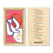 25pk - Confirmation-Holy Spirit Breath  Gold Stamped Laminated Holy Card  Pk 25