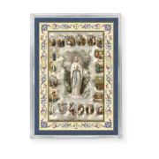 Mysteries of The Rosaries Gold Embossed Magnetic Frame with Easel Inc. of 4