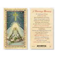 25pk - Marriage Blessing Gold Stamped Laminated Holy Card  Pk 25